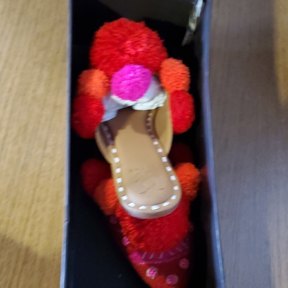 Colorful Pom-Pom Figue Shoes - Picture 5 of 6